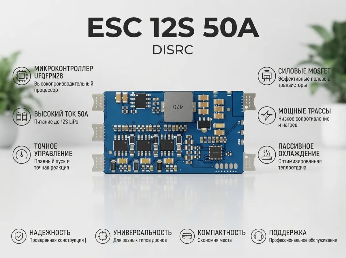 Регулятор скорости ESC 12S 50A